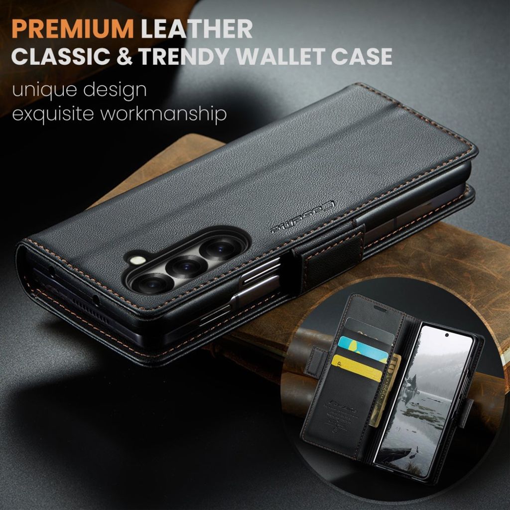 CaseMe Samsung Galaxy Z Fold 7 Kotelo 023 Series Musta