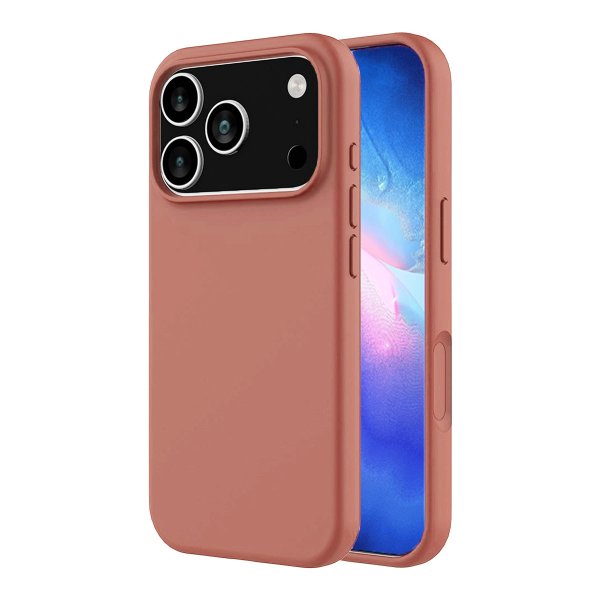 Rvelon iPhone 17 Pro -silikonikuori MagSafe-yhteensopiva, tummanpunainen