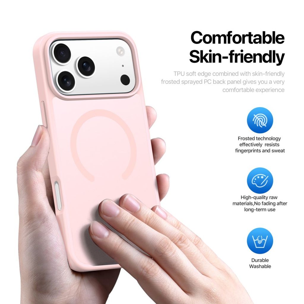 Dux Ducis iPhone 17 Pro Max/iPhone 18 Pro Max Kuori Yind Series MagSafe Vaaleanpunainen