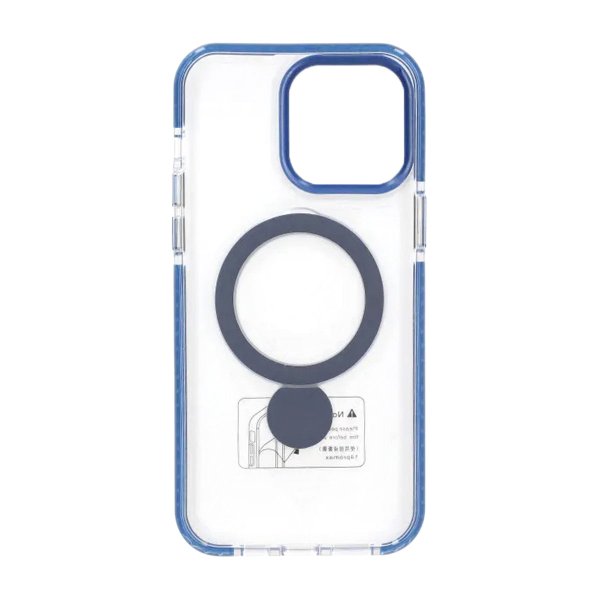 iPhone 15 Pro Kuori Rengasjalusta MagSafe Sininen