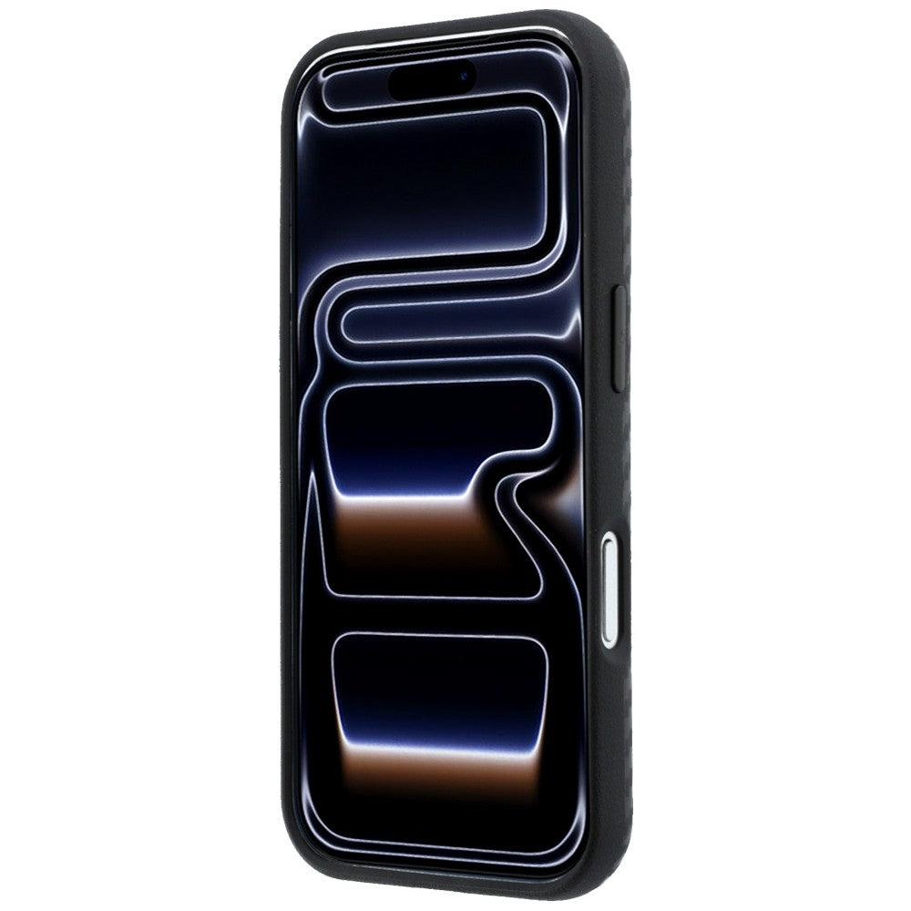 BMW iPhone 18 Pro Kuori M Carbon Metal Logo Musta