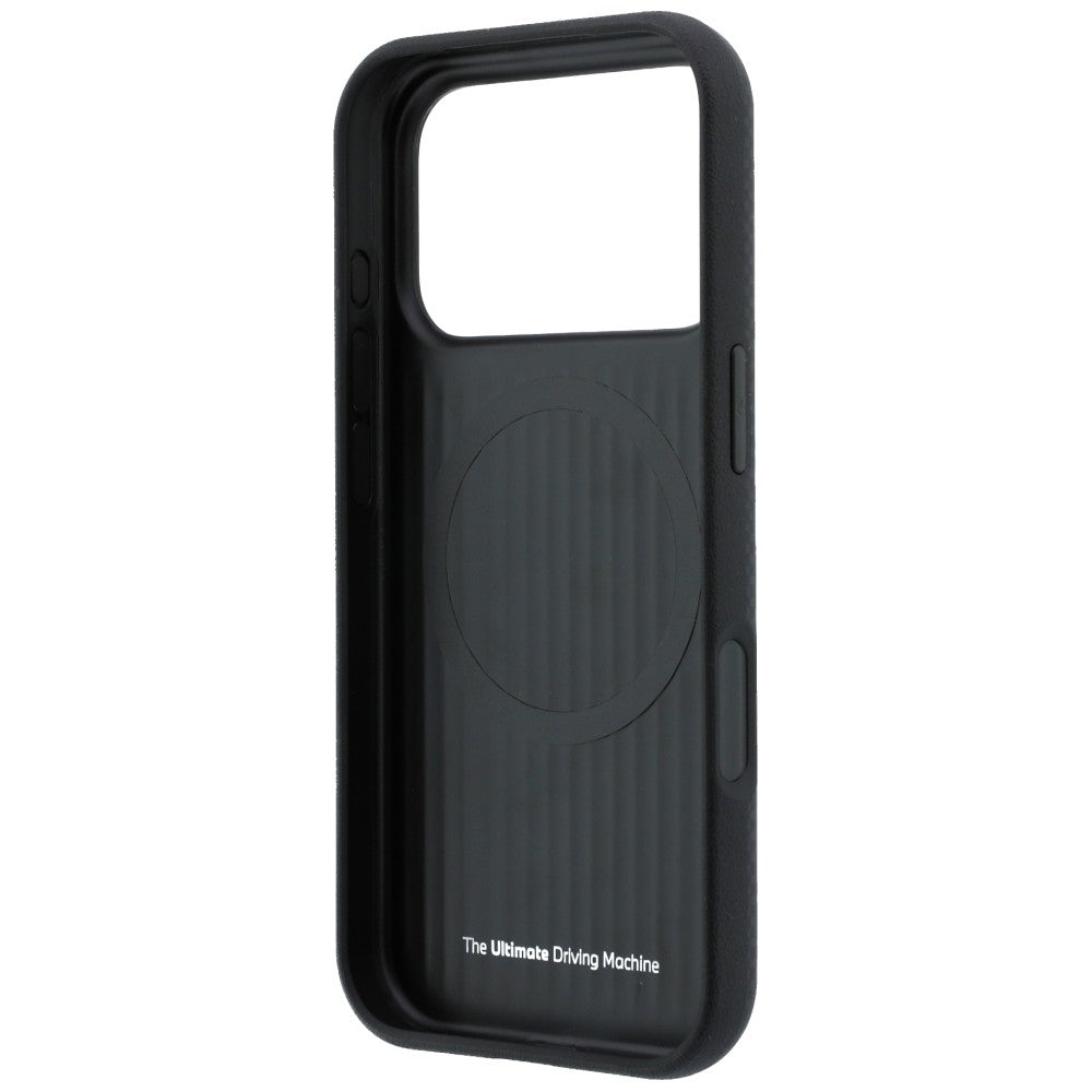 BMW iPhone 17 Pro/iPhone 18 Pro Kuori M Quadrille Kevlar Tricolor & Metal Logo Musta