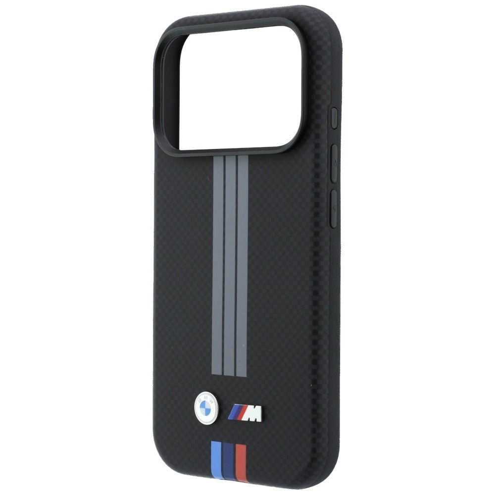 BMW iPhone 17 Pro/iPhone 18 Pro Kuori M Quadrille Kevlar Kolmiväriset raidat Musta