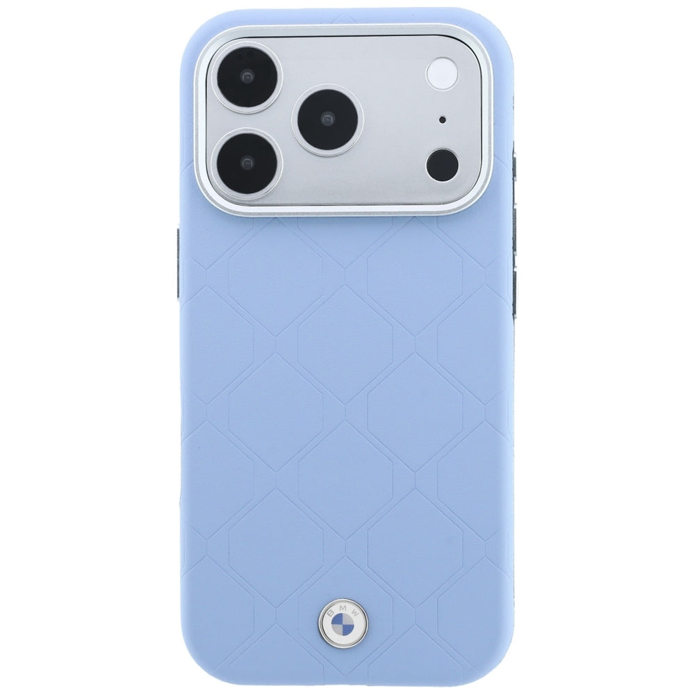 BMW iPhone 17 Pro/iPhone 18 Pro Kuori Debossed tikattu Sininen