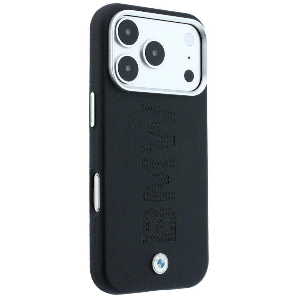 BMW iPhone 17 Pro/iPhone 18 Pro Kuori Centered Deboss Musta