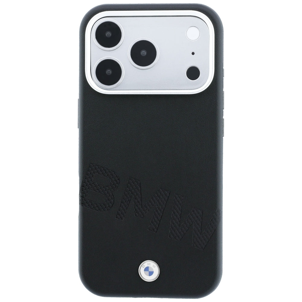 BMW iPhone 17 Pro/iPhone 18 Pro Kuori Inclined Deboss Musta