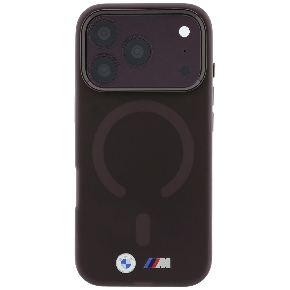 BMW iPhone 17 Pro/iPhone 18 Pro Kuori M Frosted Metal Logo Burgundy