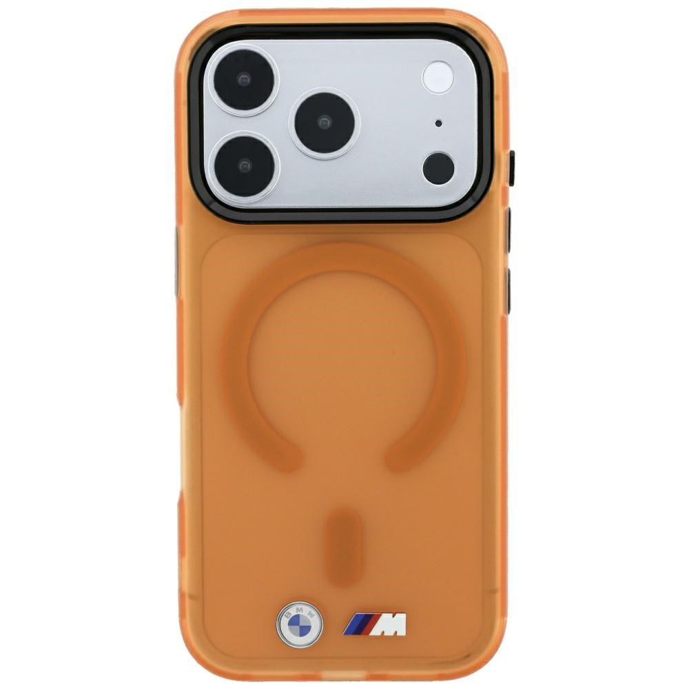 BMW iPhone 17 Pro/iPhone 18 Pro Kuori M Frosted Metal Logo Oranssi