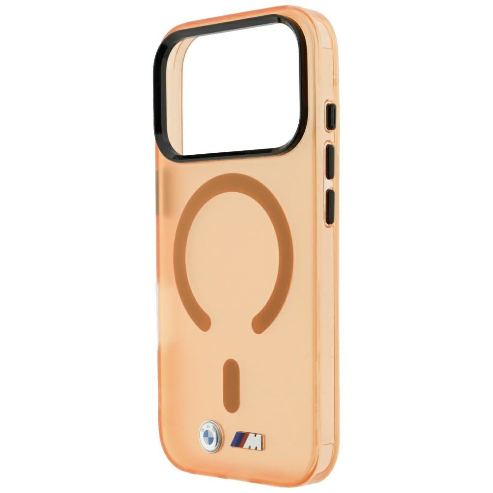 BMW iPhone 17 Pro/iPhone 18 Pro Kuori M Frosted Metal Logo Oranssi
