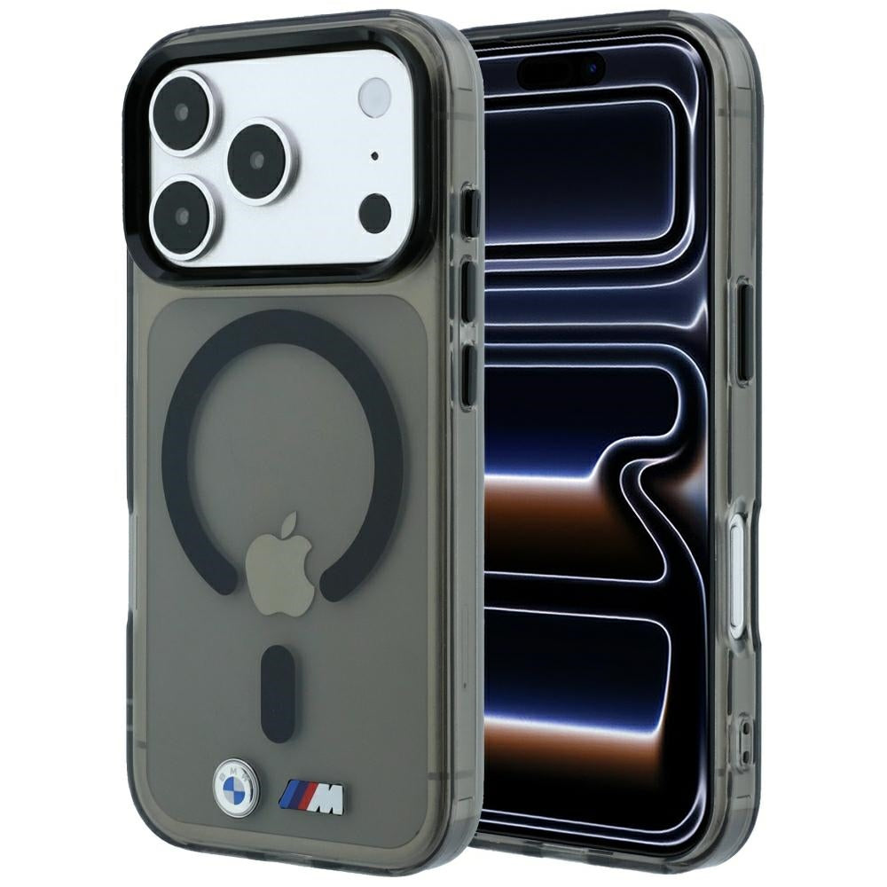 BMW iPhone 17 Pro/iPhone 18 Pro Kuori M Kiiltävä metallilogo Musta