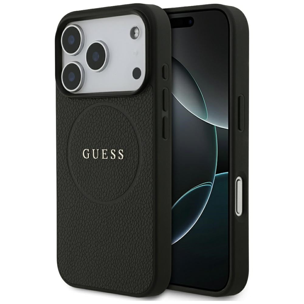 Guess iPhone 17 Pro/iPhone 18 Pro Kuori Grained Musta