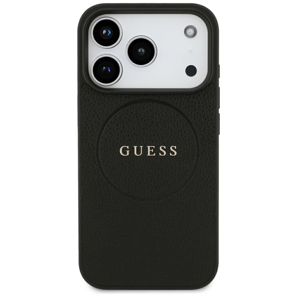 Guess iPhone 17 Pro/iPhone 18 Pro Kuori Grained Musta