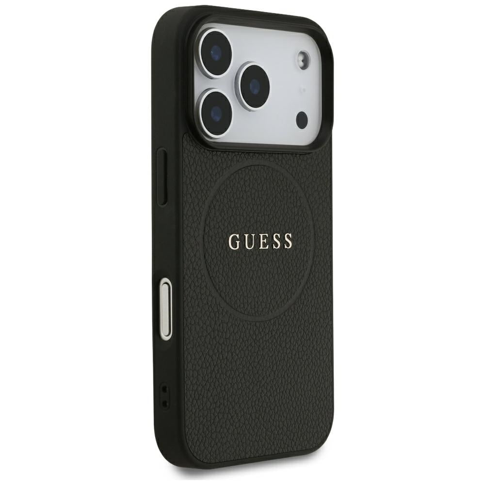 Guess iPhone 17 Pro/iPhone 18 Pro Kuori Grained Musta