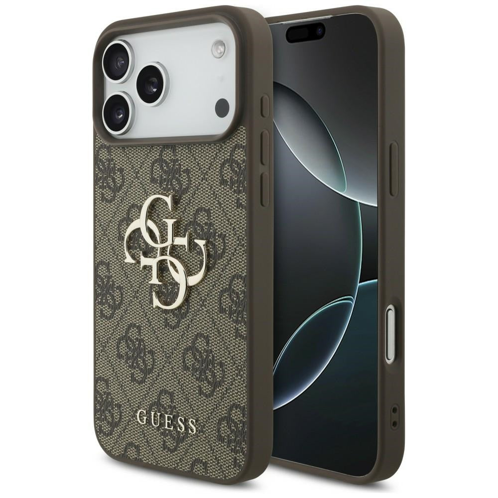 Guess iPhone 17 Pro Max/iPhone 18 Pro Max Kuori 4G Big Logo Ruskea