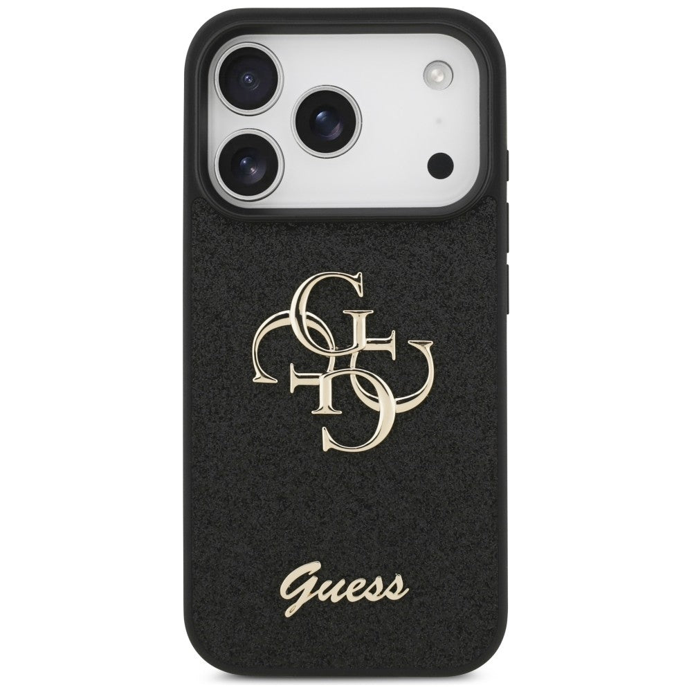 Guess iPhone 17 Pro/iPhone 18 Pro Kuori Fixed Glitter Musta