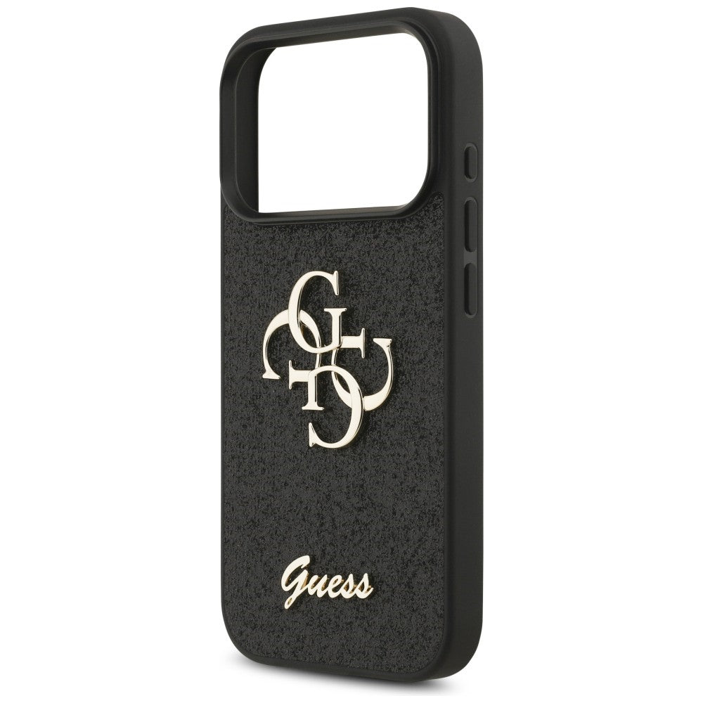 Guess iPhone 17 Pro/iPhone 18 Pro Kuori Fixed Glitter Musta