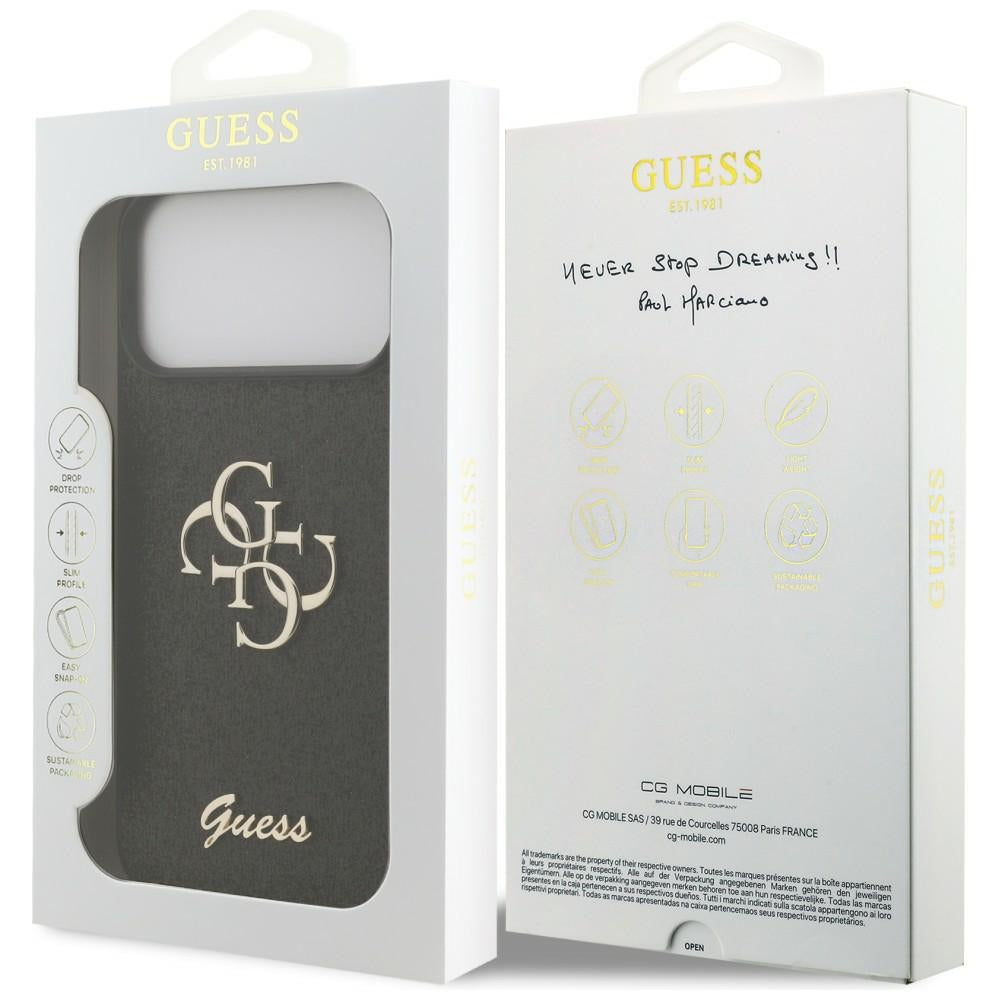 Guess iPhone 17 Pro Max/iPhone 18 Pro Max Kuori Fixed Glitter Musta