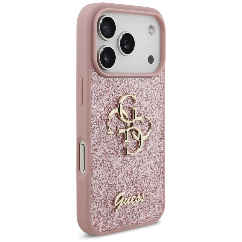 Guess iPhone 17 Pro/iPhone 18 Pro Kuori Fixed Glitter Vaaleanpunainen