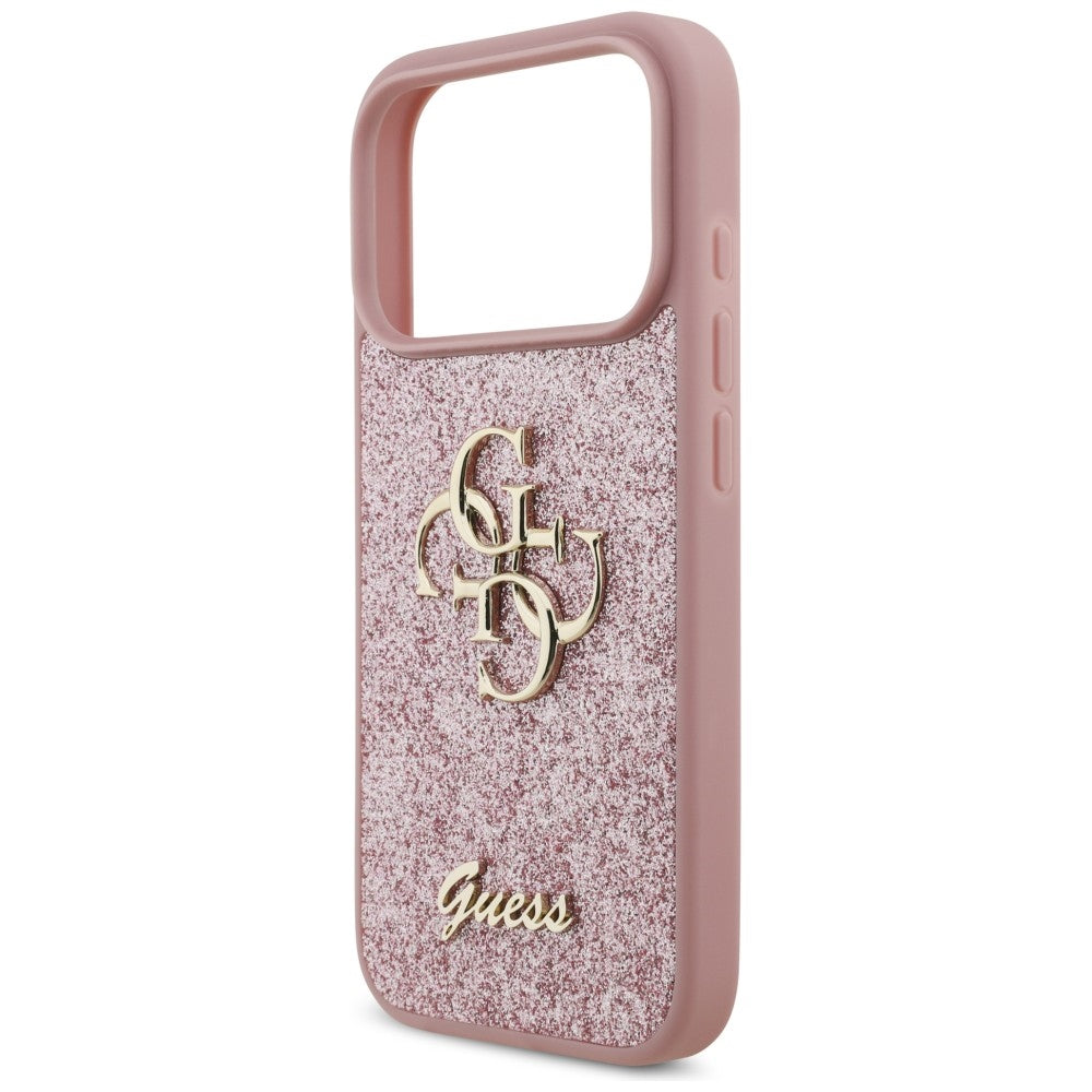 Guess iPhone 17 Pro/iPhone 18 Pro Kuori Fixed Glitter Vaaleanpunainen