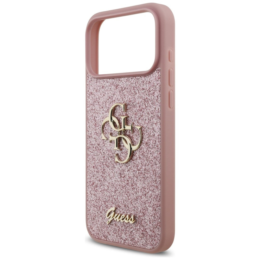 Guess iPhone 17 Pro Max/iPhone 18 Pro Max Kuori Fixed Glitter Vaaleanpunainen
