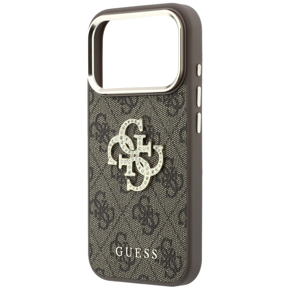 Guess iPhone 17 Pro Max/iPhone 18 Pro Max Kuori 4G strassilogo Ruskea
