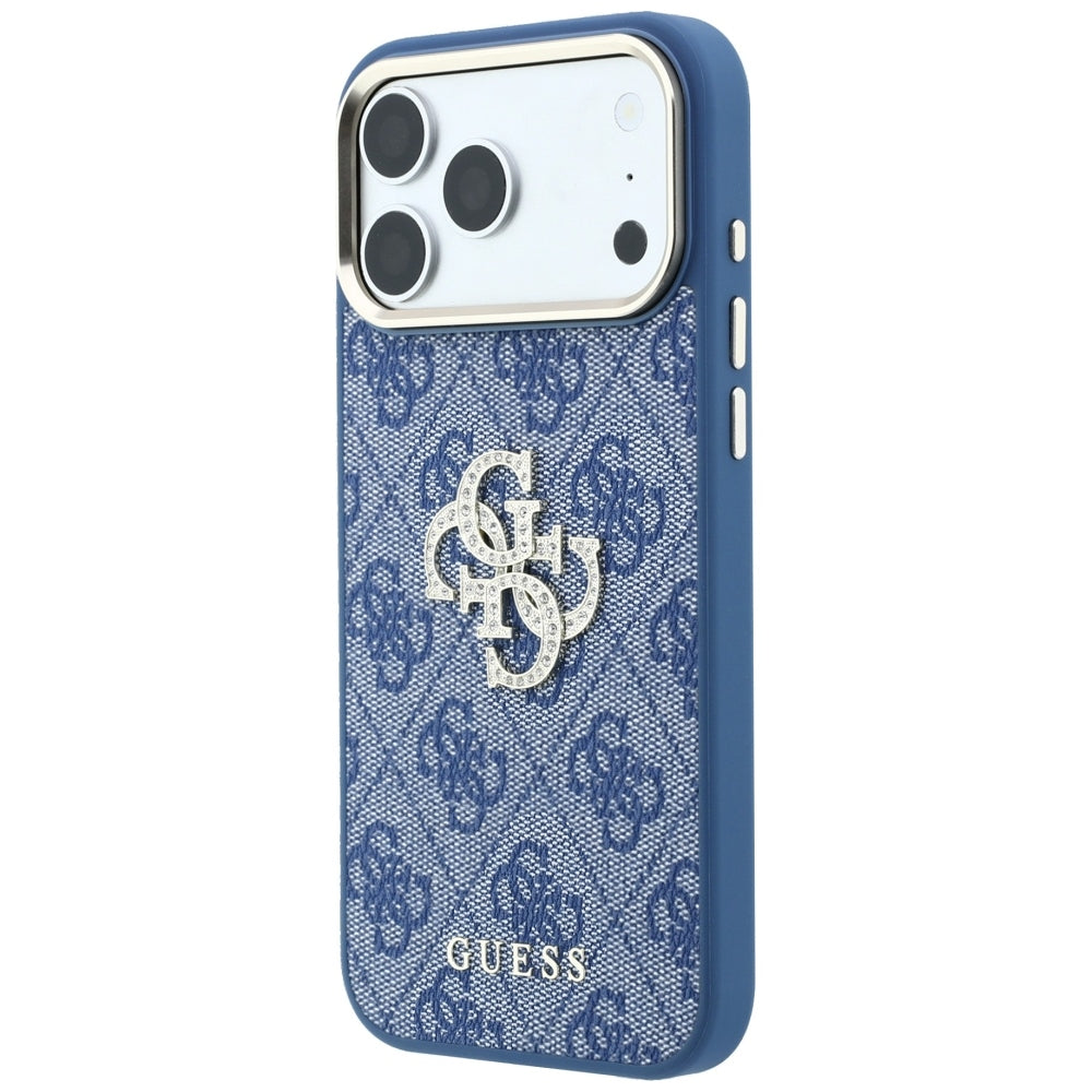 Guess iPhone 17 Pro Max/iPhone 18 Pro Max Kuori 4G strassilogo Sininen
