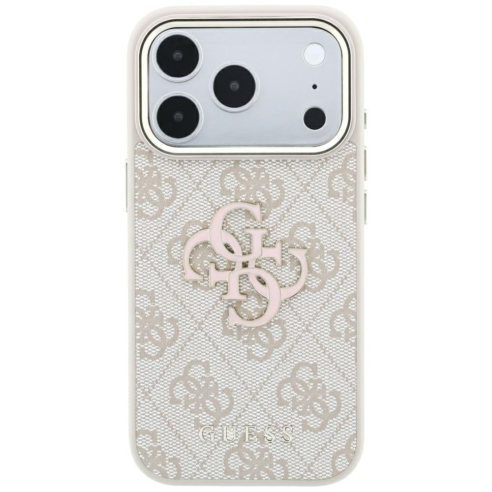 Guess iPhone 17 Pro Max/iPhone 18 Pro Max Kuori 4G Resin Logo Vaaleanpunainen