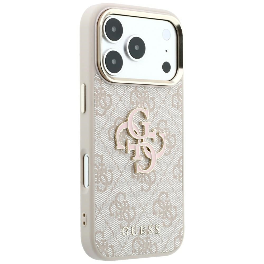Guess iPhone 17 Pro Max/iPhone 18 Pro Max Kuori 4G Resin Logo Vaaleanpunainen