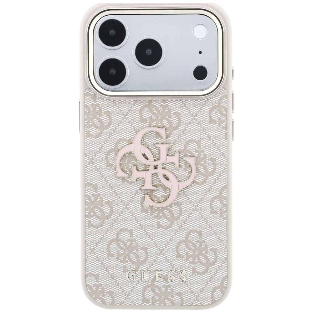 Guess iPhone 17 Pro/iPhone 18 Pro Kuori 4G Resin Logo Vaaleanpunainen
