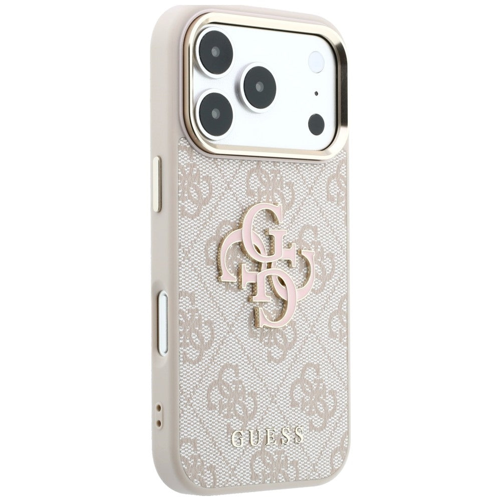 Guess iPhone 17 Pro/iPhone 18 Pro Kuori 4G Resin Logo Vaaleanpunainen