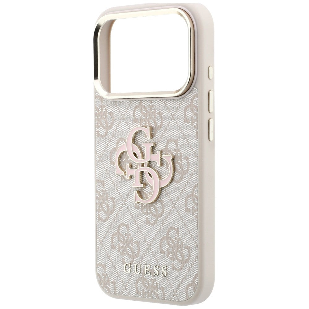 Guess iPhone 17 Pro/iPhone 18 Pro Kuori 4G Resin Logo Vaaleanpunainen