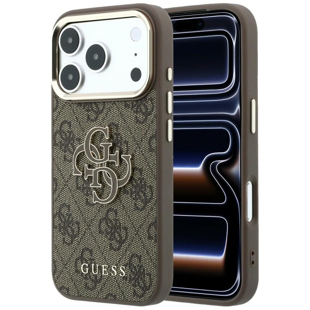 Guess iPhone 17 Pro/iPhone 18 Pro Kuori 4G Resin Logo Ruskea