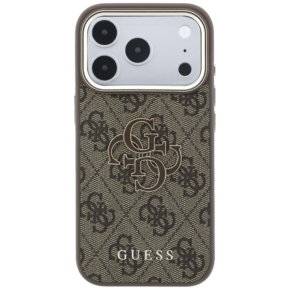 Guess iPhone 17 Pro/iPhone 18 Pro Kuori 4G Resin Logo Ruskea