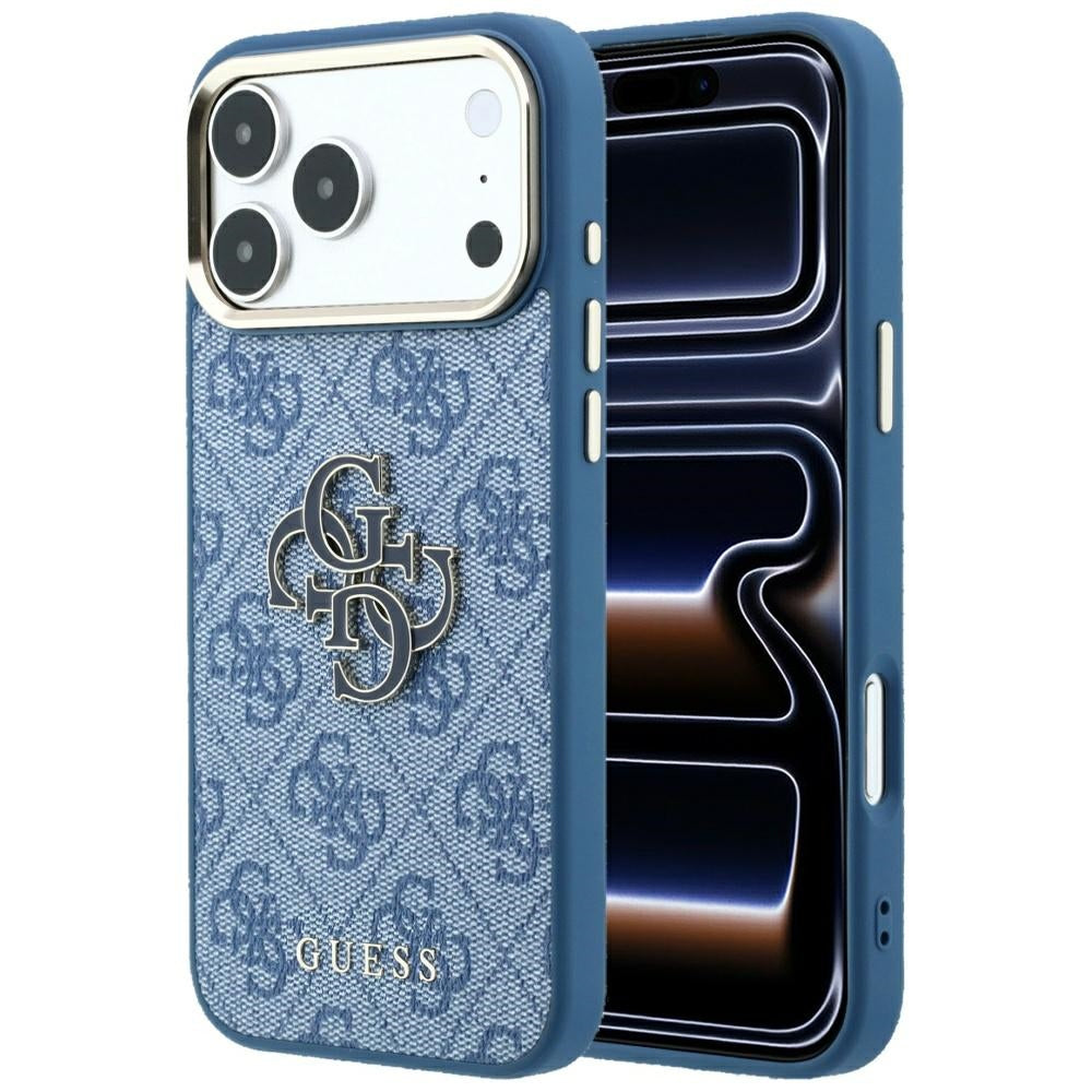 Guess iPhone 17 Pro/iPhone 18 Pro Kuori 4G Resin Logo Sininen