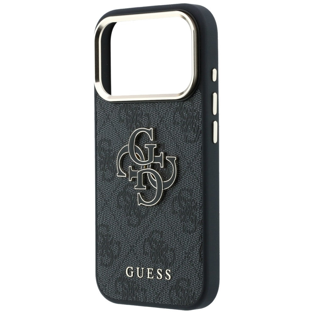 Guess iPhone 17 Pro Max/iPhone 18 Pro Max Kuori 4G Resin Logo Musta