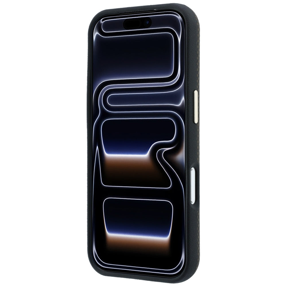 Guess iPhone 17 Pro Max/iPhone 18 Pro Max Kuori Kevlar Triangle Logo Ruskea