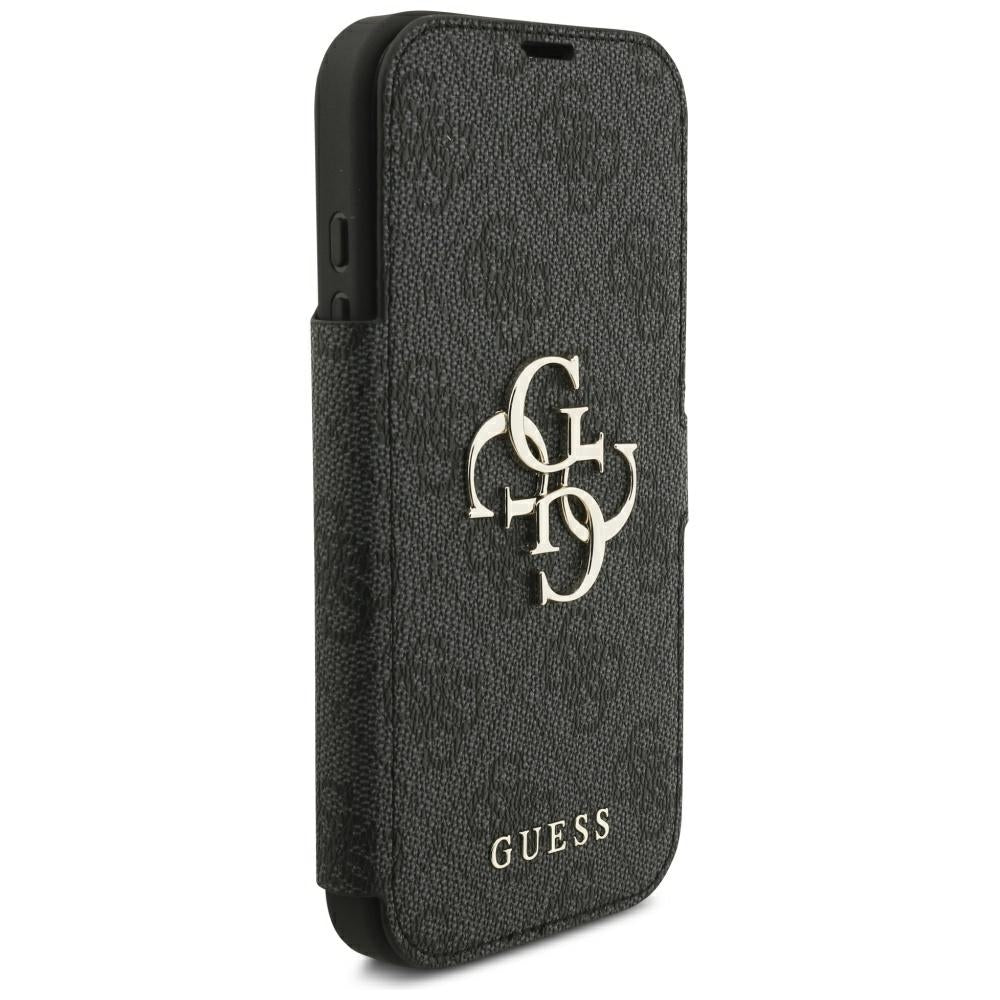 Guess iPhone 17 Pro/iPhone 18 Pro Kotelo Book 4G Metal Logo Musta