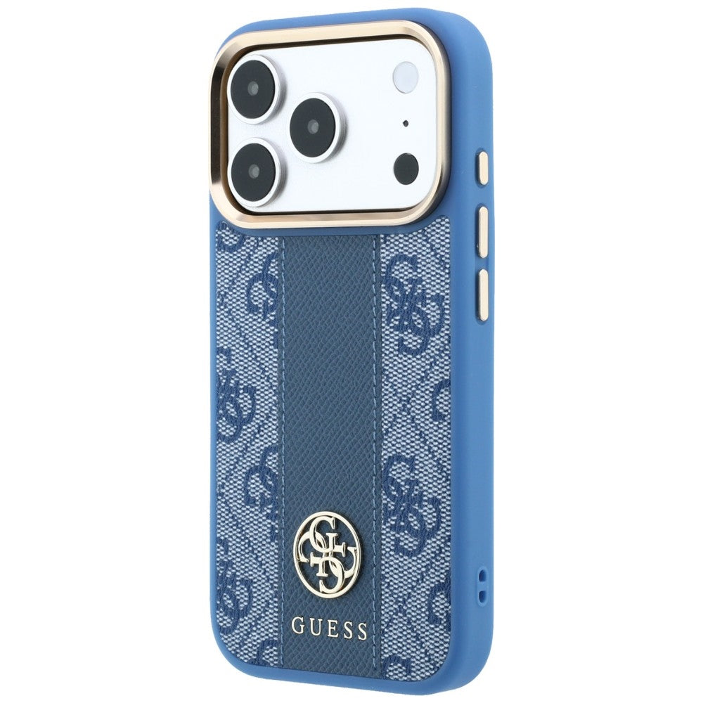 Guess iPhone 17 Pro Max/iPhone 18 Pro Max Kuori 4G Stripe Classic Logos Sininen