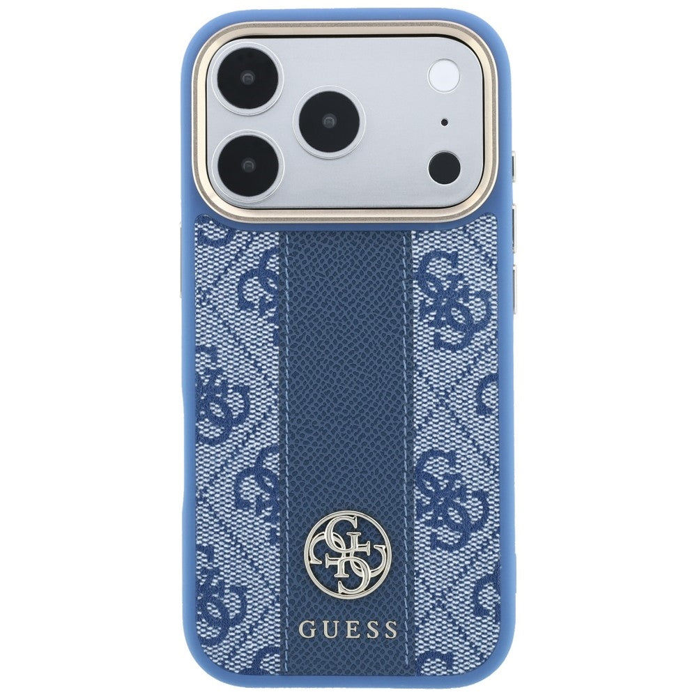 Guess iPhone 17 Pro Max/iPhone 18 Pro Max Kuori 4G Stripe Classic Logos Sininen