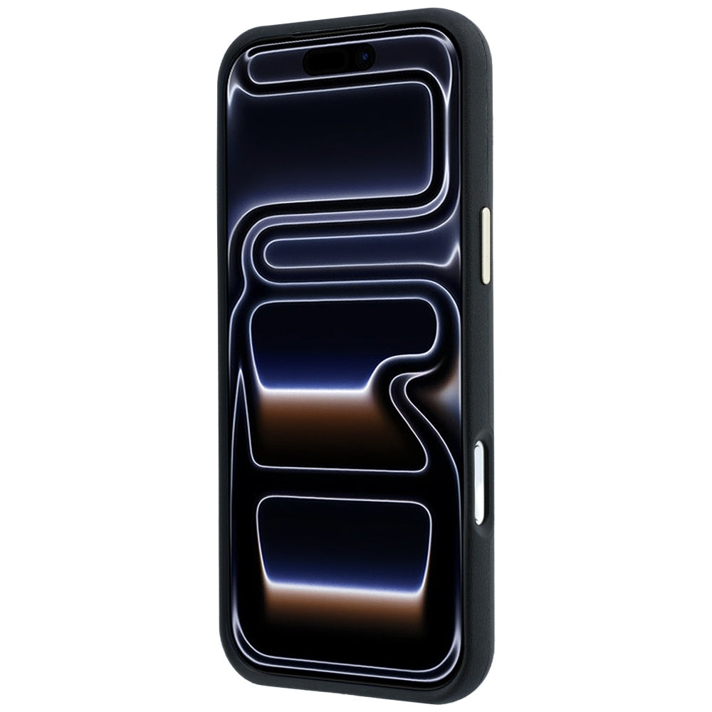 Guess iPhone 17 Pro Max/iPhone 18 Pro Max Kuori Perforated 4G Gold Logo Musta