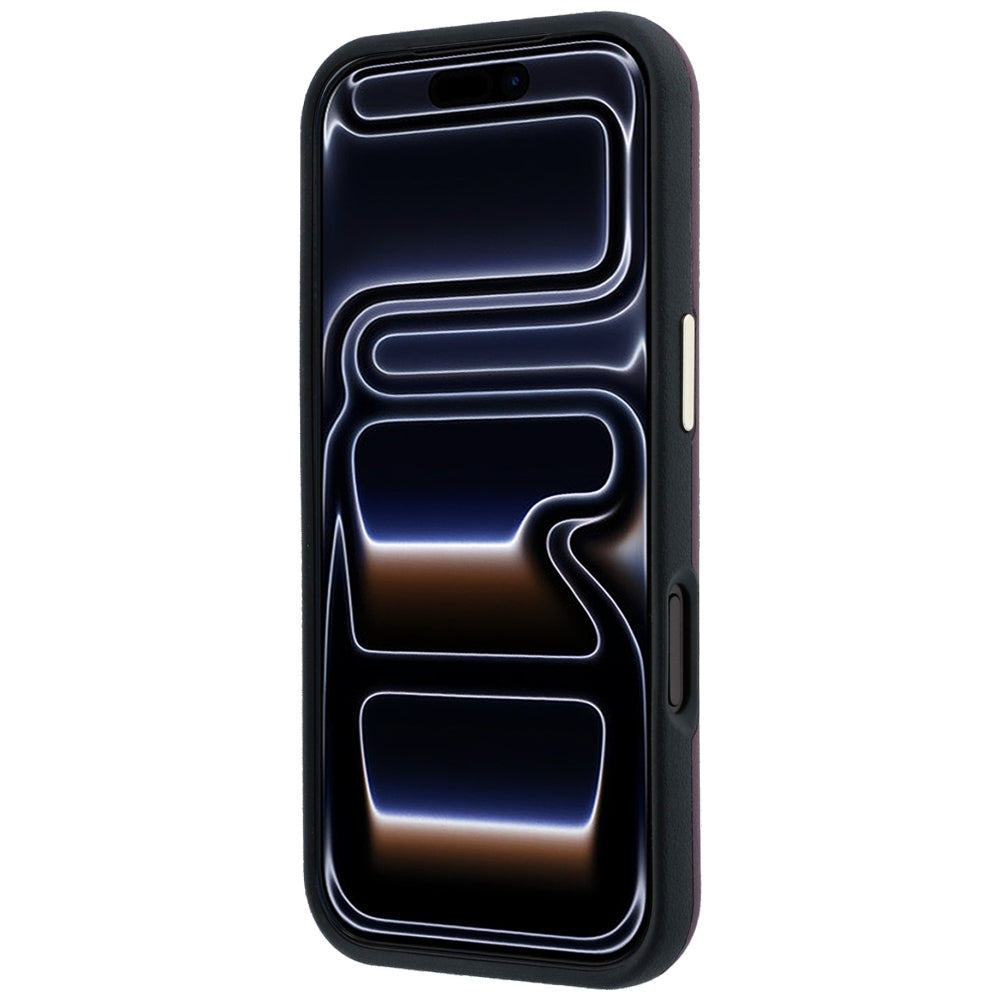 Guess iPhone 17 Pro/iPhone 18 Pro Kuori Rei'itetty 4G Kultainen logo Viininpunainen