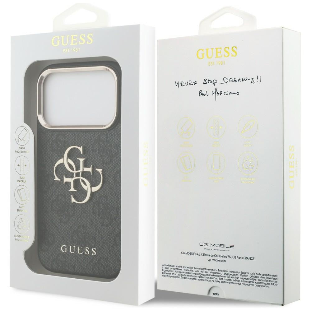 Guess iPhone 17 Pro/iPhone 18 Pro Kuori 4G Classic Logo Musta