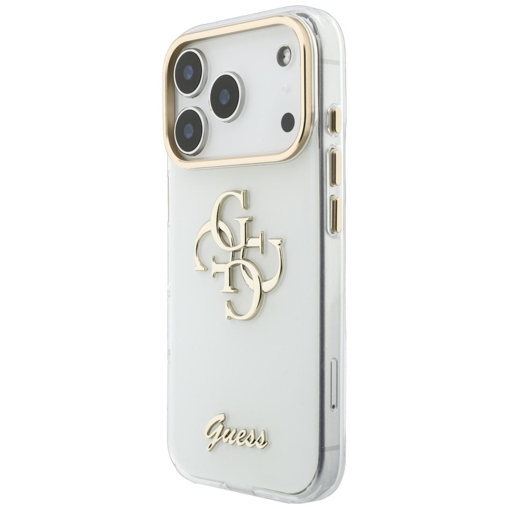 Guess iPhone 17 Pro Max/iPhone 18 Pro Max Kuori 4G Script Valkoinen