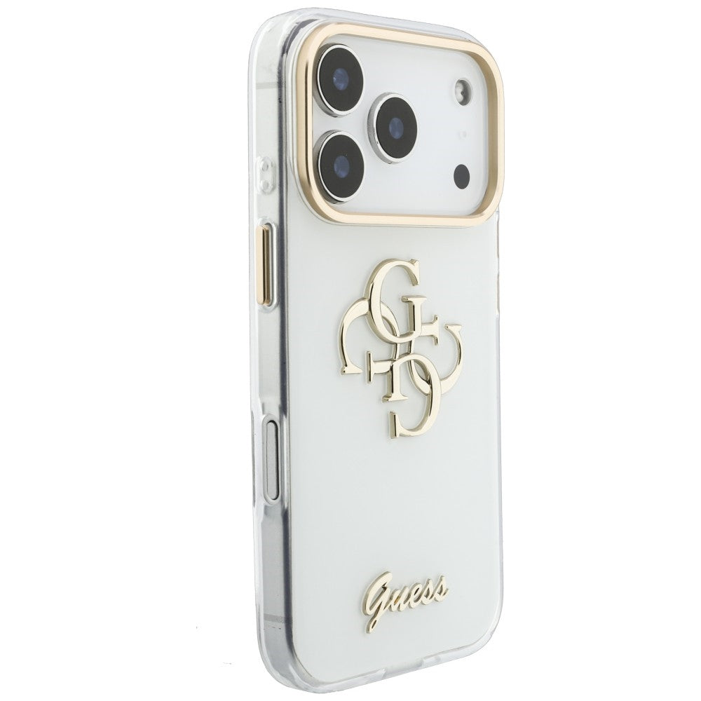 Guess iPhone 17 Pro Max/iPhone 18 Pro Max Kuori 4G Script Valkoinen