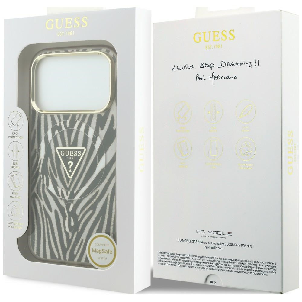 Guess iPhone 17 Pro Max/iPhone 18 Pro Max Kuori Seepraglitter Kulta