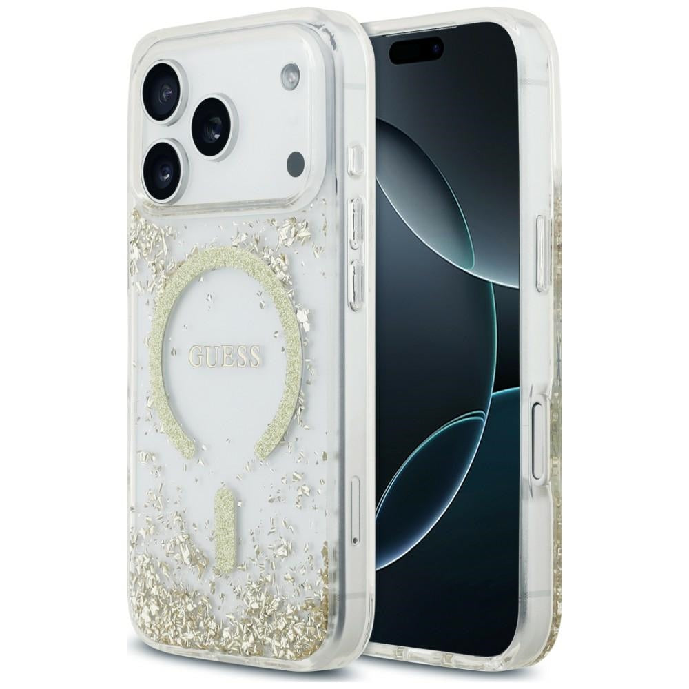 Guess iPhone 17 Pro/iPhone 18 Pro Kuori Resin Glitter Kulta