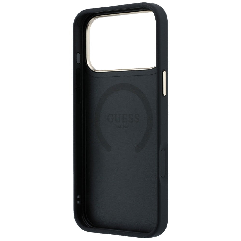 Guess iPhone 17 Pro Max/iPhone 18 Pro Max Kuori 4G Pioni Musta