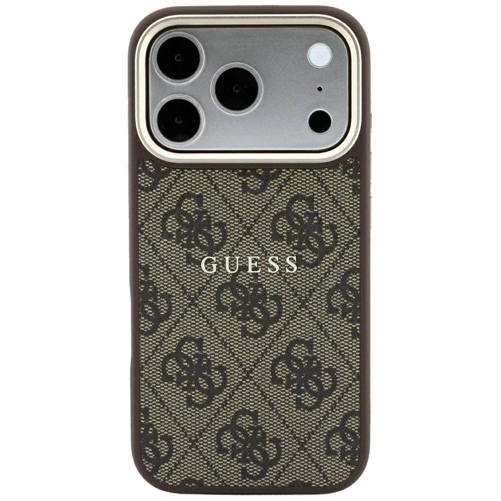 Guess iPhone 17 Pro/iPhone 18 Pro Kuori 4G Embossed MagSafe Ruskea