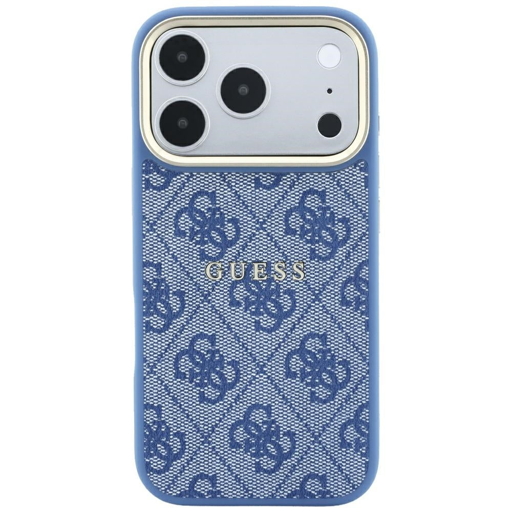 Guess iPhone 17 Pro/iPhone 18 Pro Kuori 4G Embossed MagSafe Sininen
