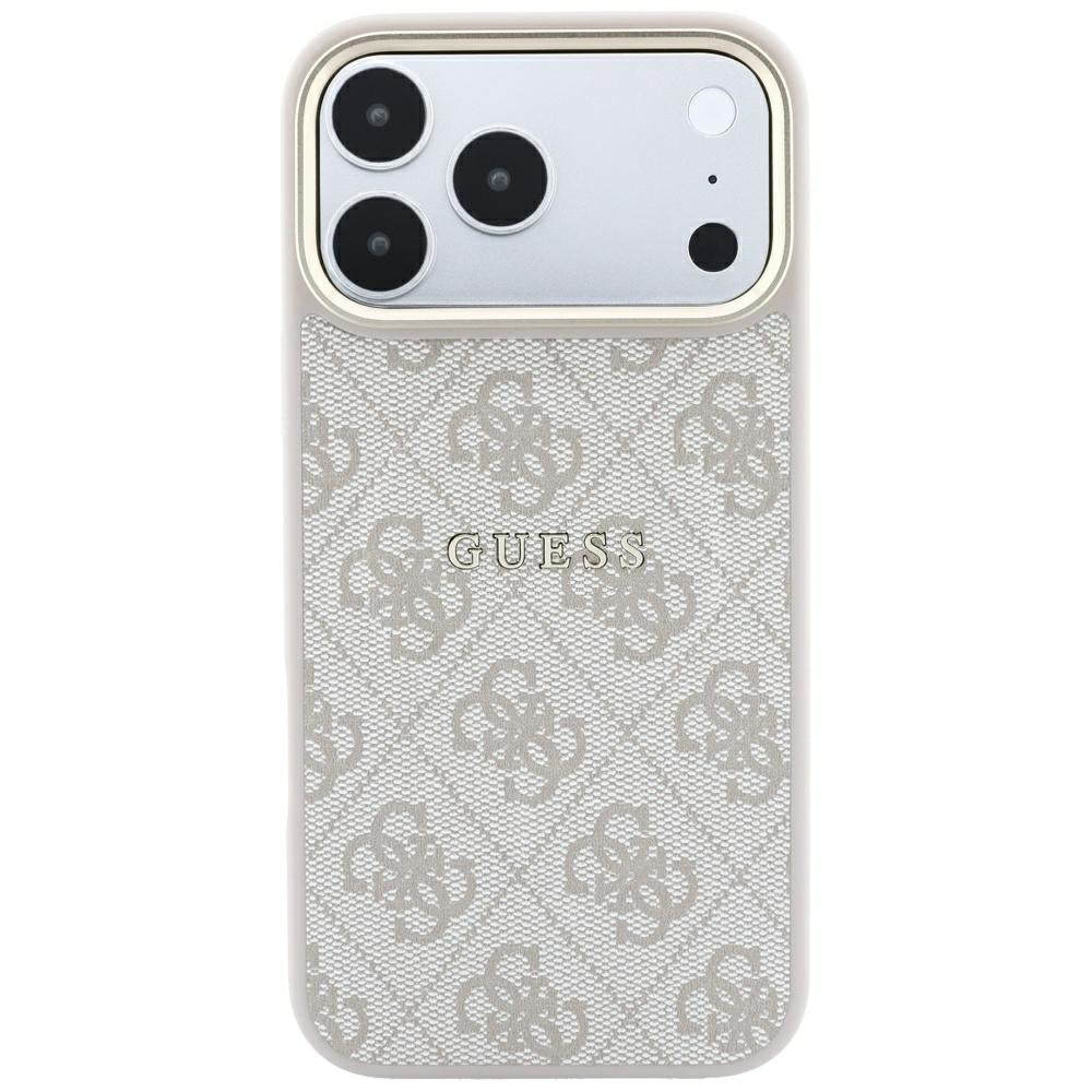 Guess iPhone 17 Pro/iPhone 18 Pro Kuori 4G Embossed MagSafe Vaaleanpunainen